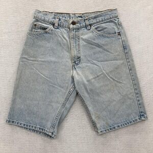 Vintage Levis 550 Shorts Mens 30 Orange Tab Light Blue Denim Distressed 90s